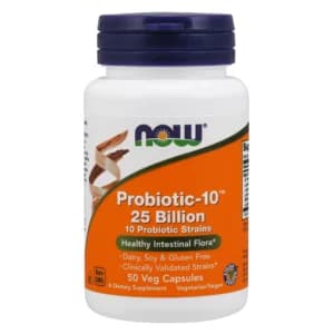 Probioticos-10 25 Billones 50 Capsulas - NOW
