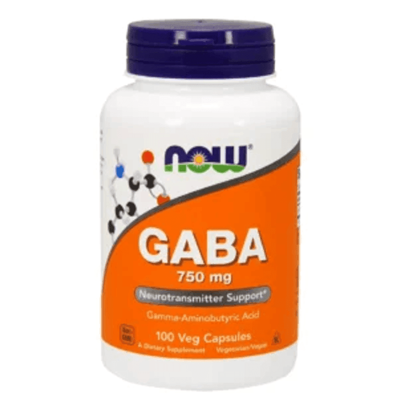 Gaba 750mg 100 Capsulas - NOW Foods