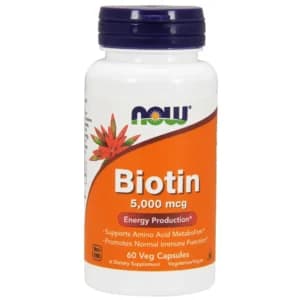 Biotina 5,000mcg 60 Capsulas - NOW Foods