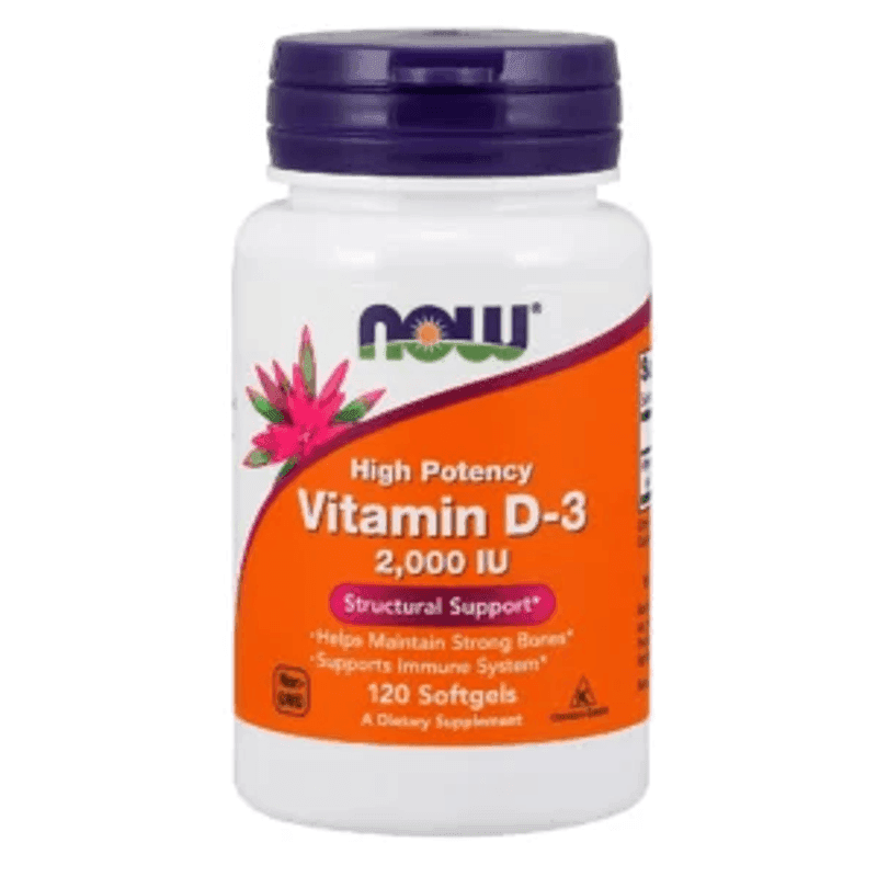 Vitamina D-3 2,000IU 120 Softgels - NOW Foods