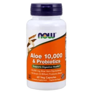 Aloe 10,000 & Probióticos 60 Capsulas - NOW