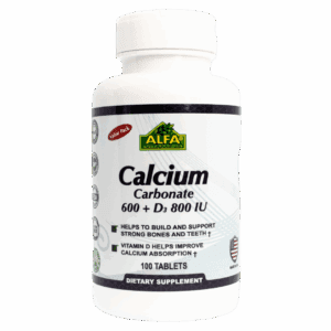 Calcium Carbonate 100 Tabletas - ALFA VITAMINS
