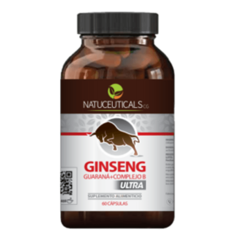 Ginseng, Guarana +Complejo B 60 Cápsulas - Natuceuticals
