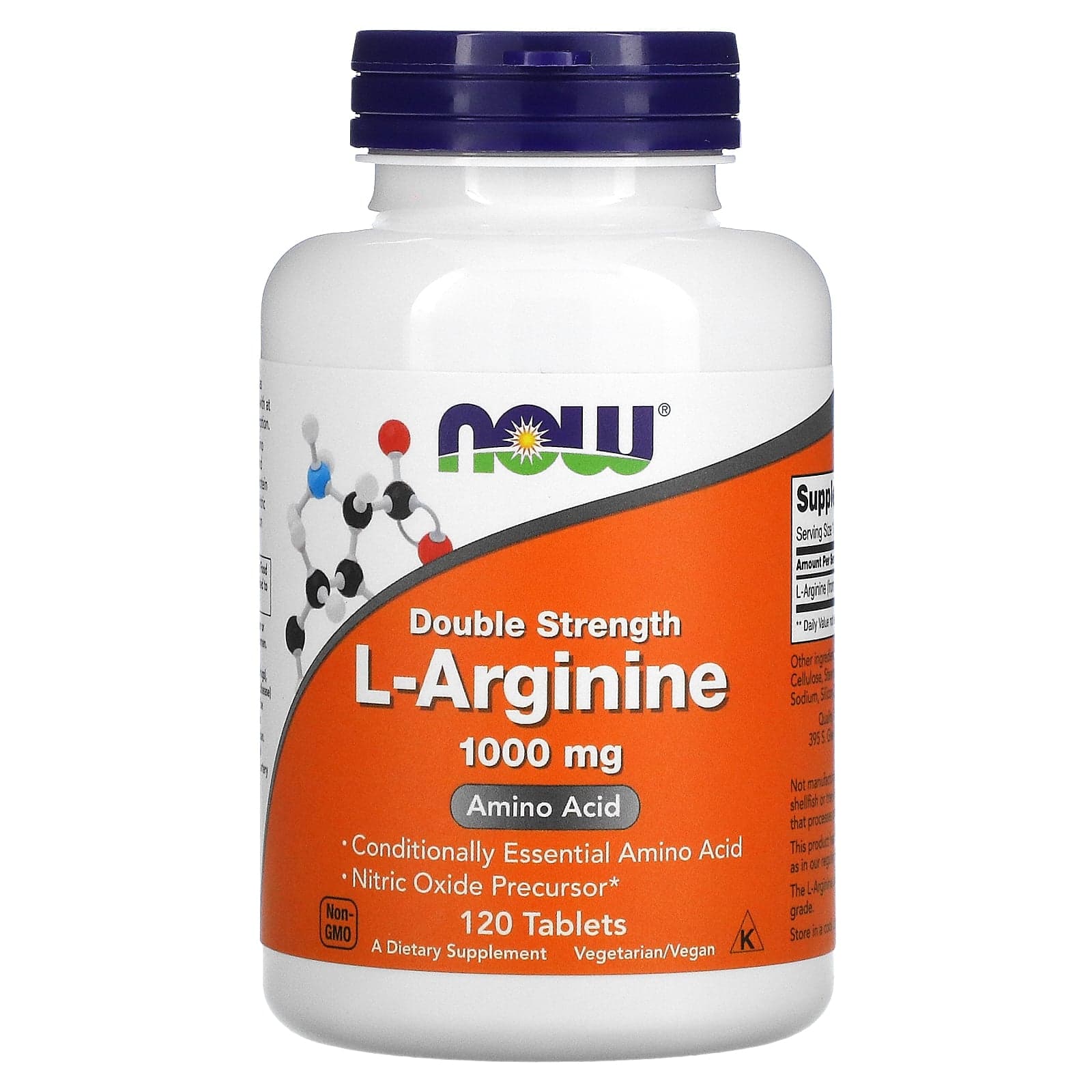 L-Arginine 1000mg 120 Tabletas - NOW Foods