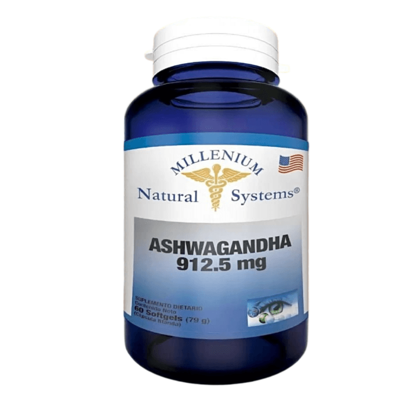 Ashwagandha 912.5mg 60 Softgels - Millenium Natural Systems