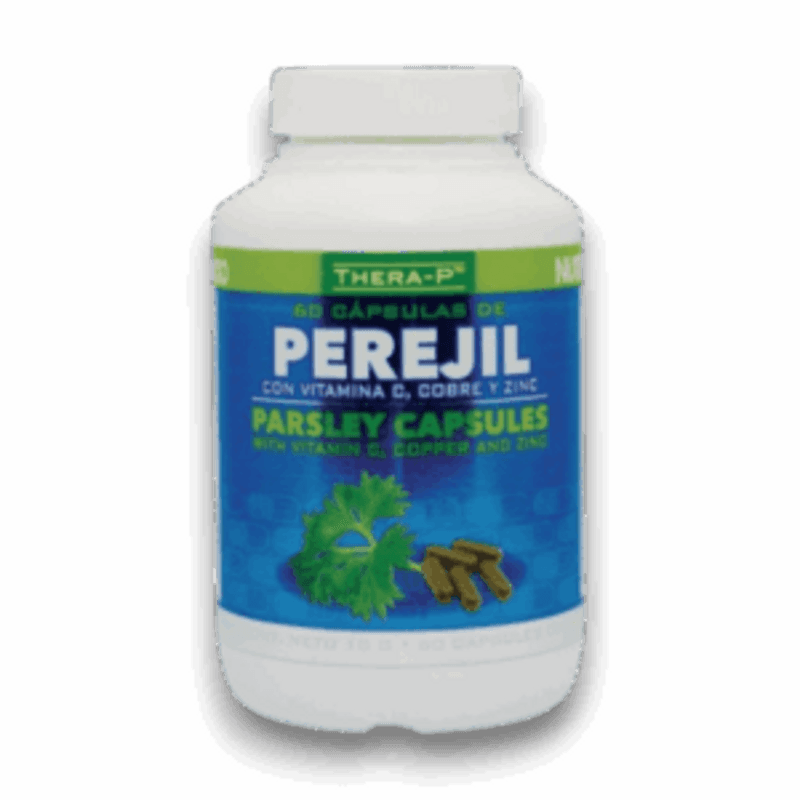 Perejil con Vitamina C, Cobre y Zinc 60 Cápsulas - THERA-P
