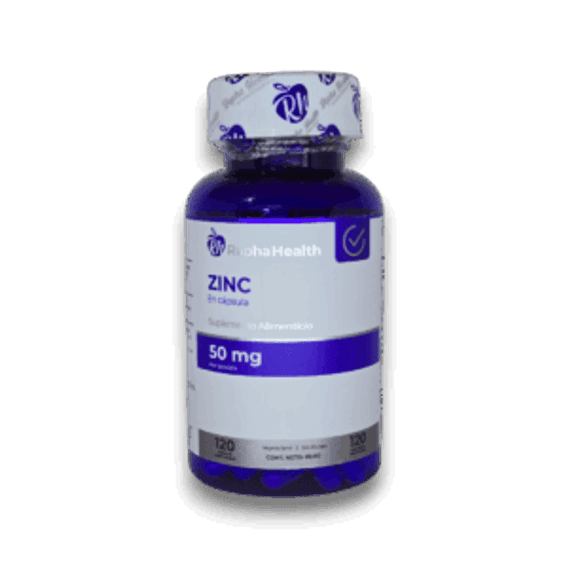 Zinc 50mg 120 Cápsulas Vegetarianas - Rapha Health