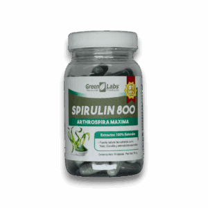 Spirulin 800 Arthrospira Maxima 90 Cápsulas - Green Labs