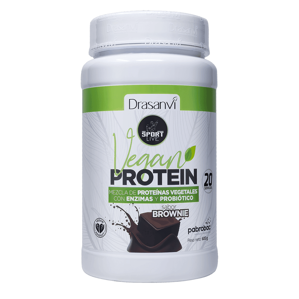 Proteína Vegana Brownie 600 g Sport Live. Drasanví