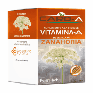 CARO-A® 60 Tabletas – Vitamina A Natural de Semilla de Zanahoria