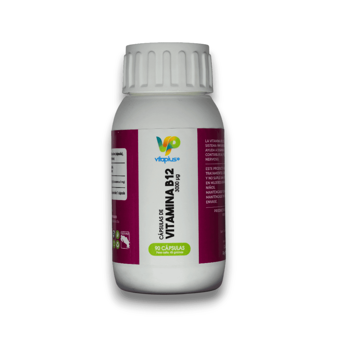 Cápsulas de Vitamina B12 90 cápsulas - Vitaplus