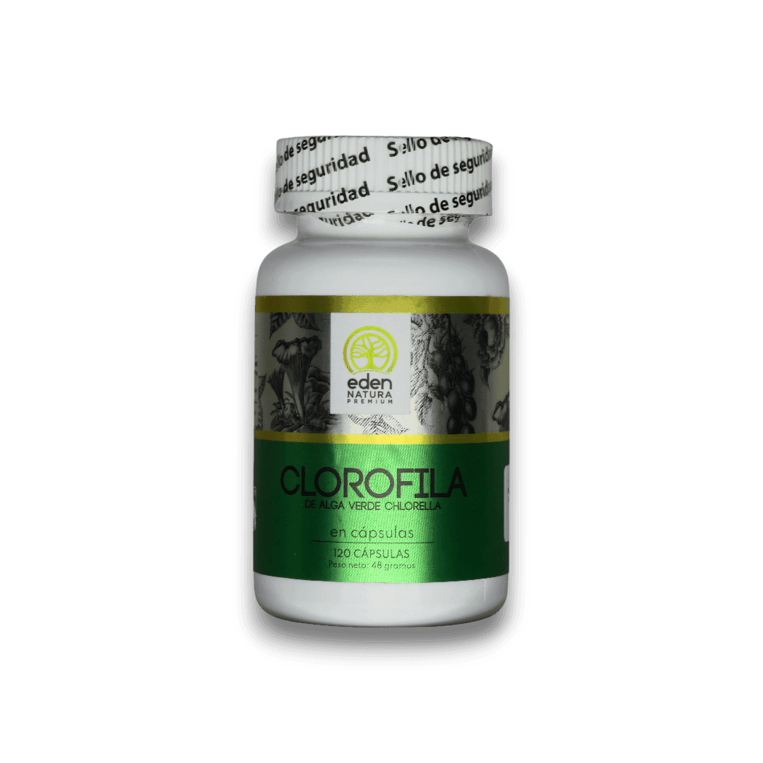 Clorofila de Alga Verde Chlorella 120 Cápsulas - Eden Natura Premium