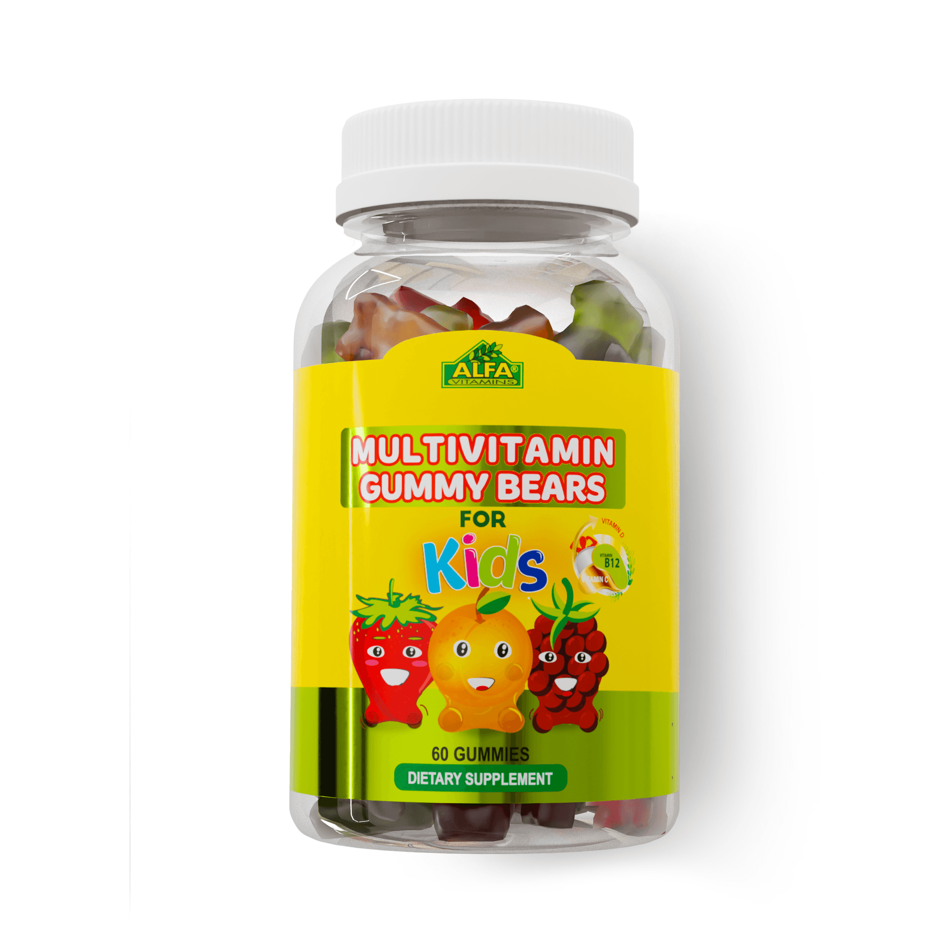Multivitamin Gummy Bears For Kids 60 Gummies - ALFA VITAMINS