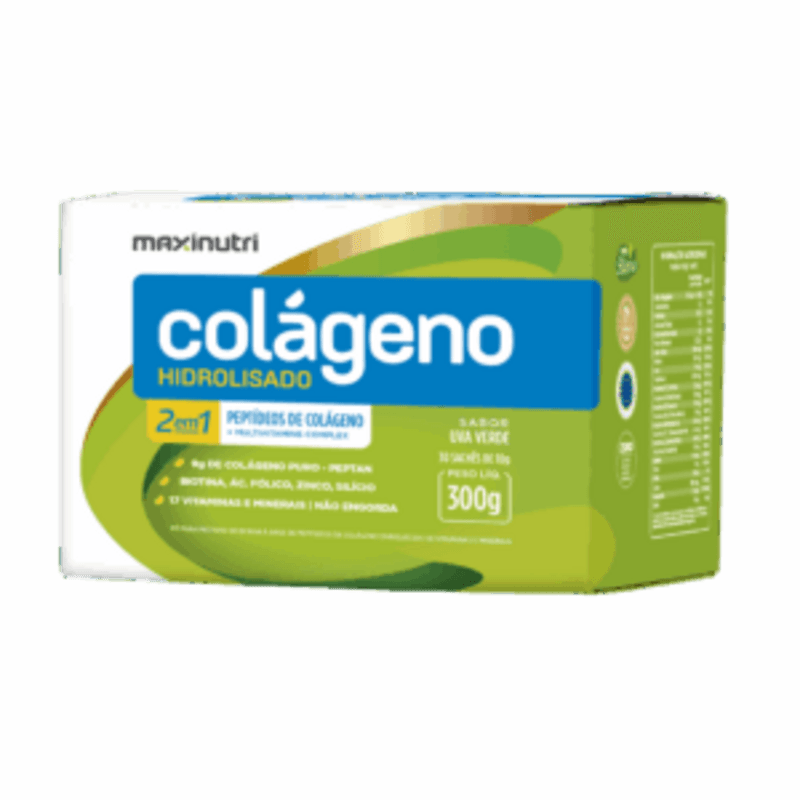 Colágeno Hidrolizado sabor uva verde 30 sobres Maxinutri