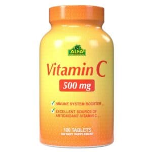Vitamina C 500mg 100 Tabletas - ALFA VITAMINS