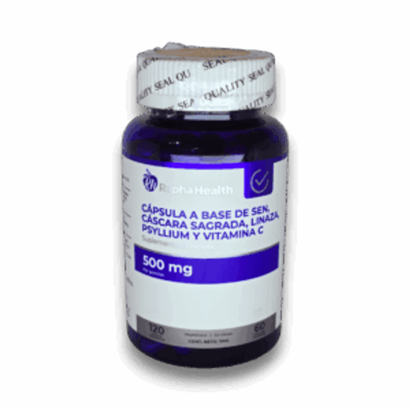 Sen, Cáscara Sagrada, Linaza, Psyllium y Vitamina C 120 Cápsulas Vegetarianas - Rapha Health