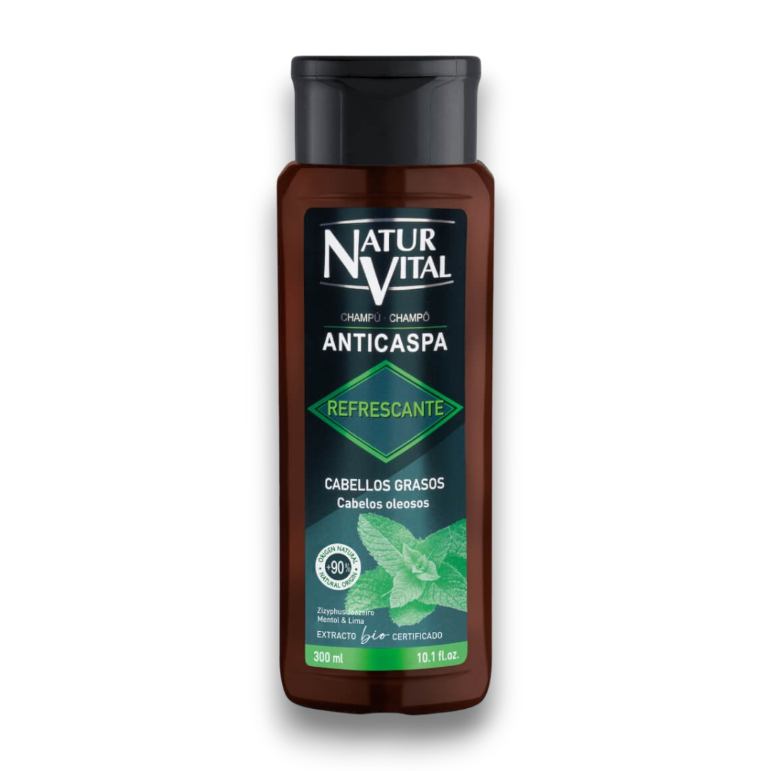 Champú Anticaspa Refrescante Cabellos Grasos 300 ml - NaturVital