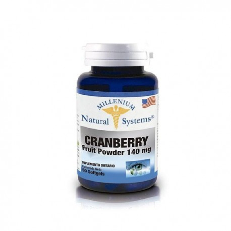 Cranberry Fruit Powder 140mg 60 Softgels - Millenium Natural Systems