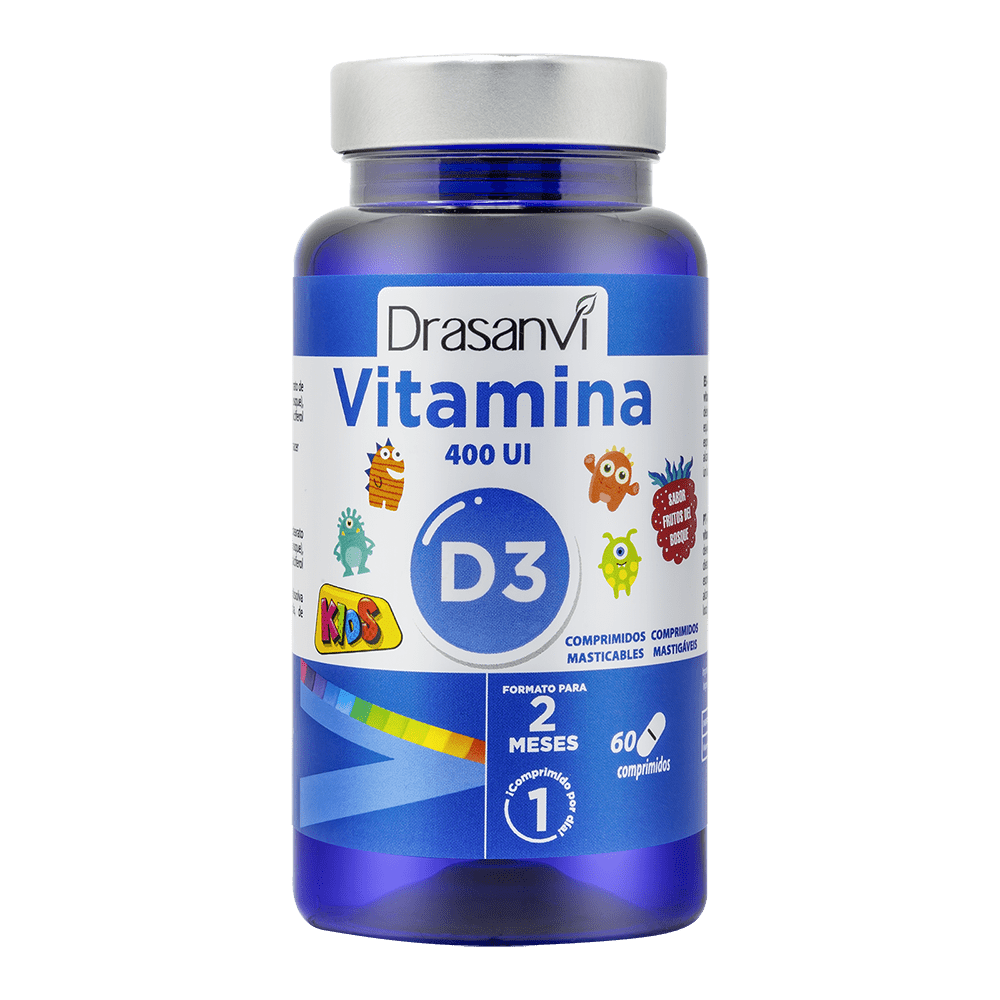 Vitamina D3 Kids 400 UI 60 Comprimidos Masticables - Drasanvi
