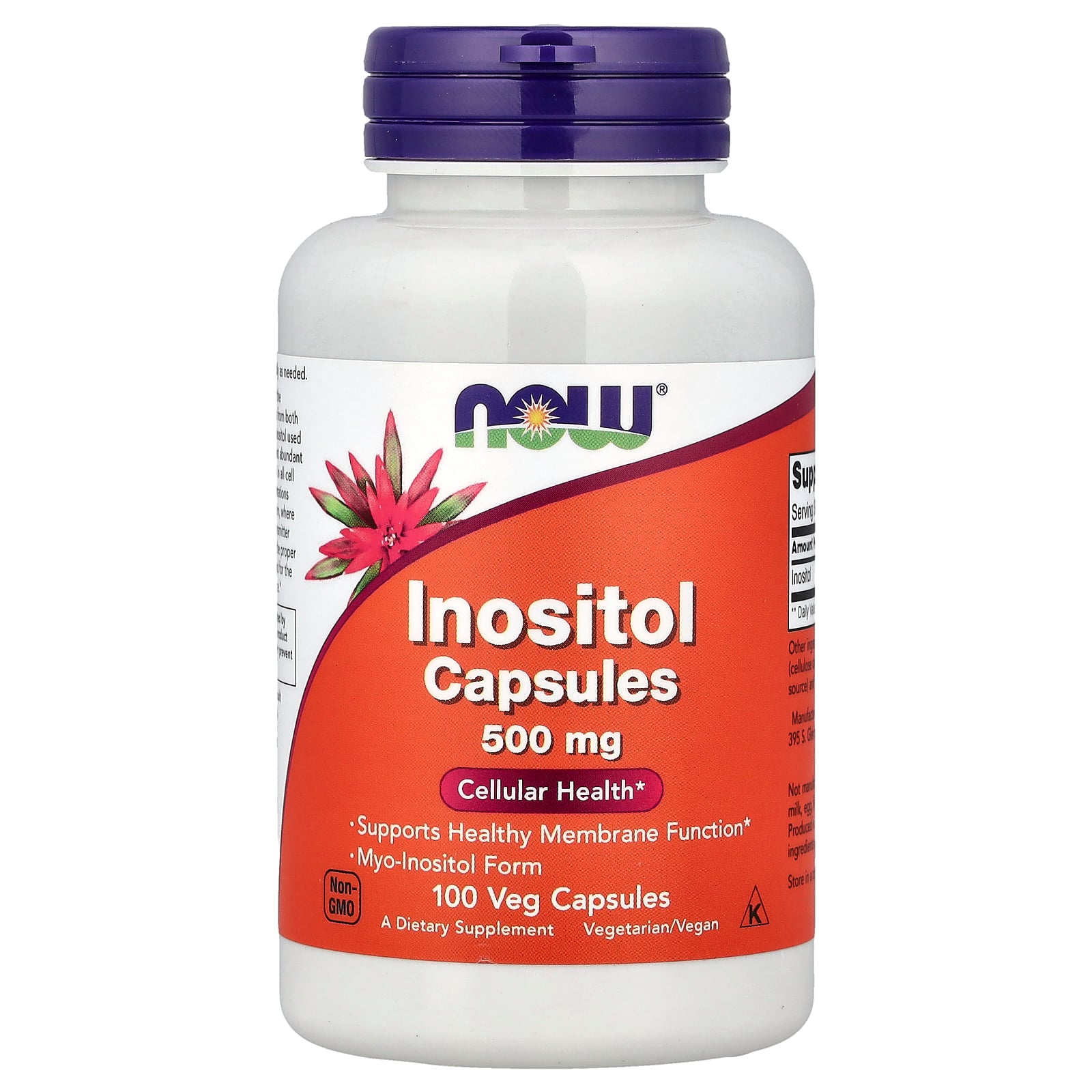 Inositol 500mg 100 Capsulas - NOW Foods