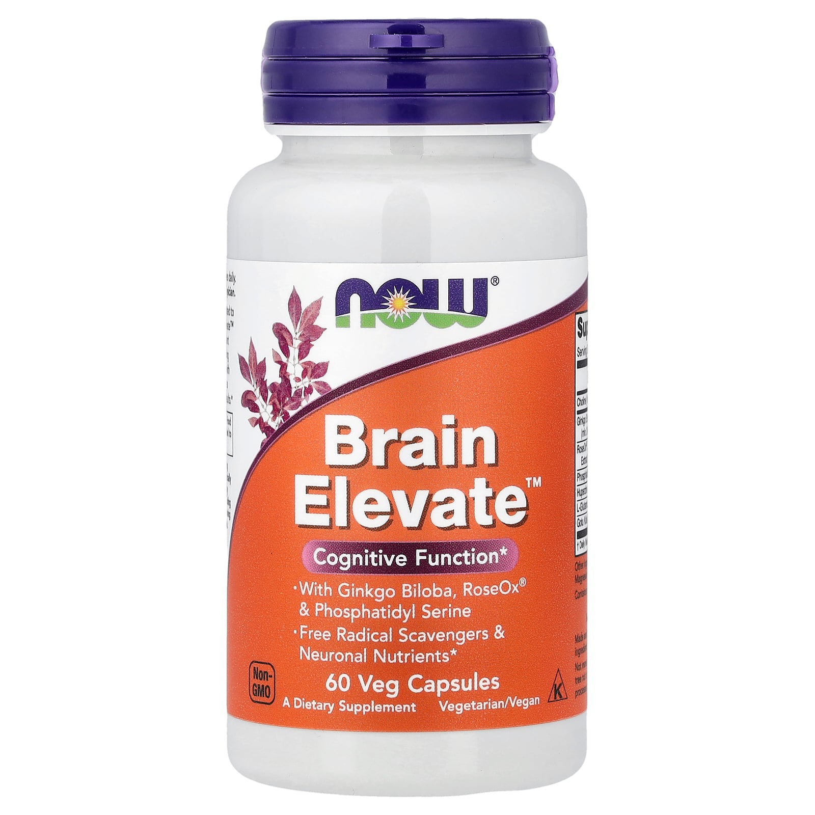 Brain Elevate 60 Capsulas - NOW