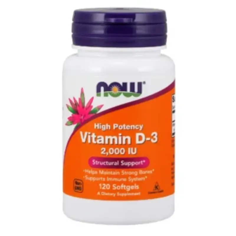 Vitamina D-3 2,000IU 120 Softgels - NOW Foods