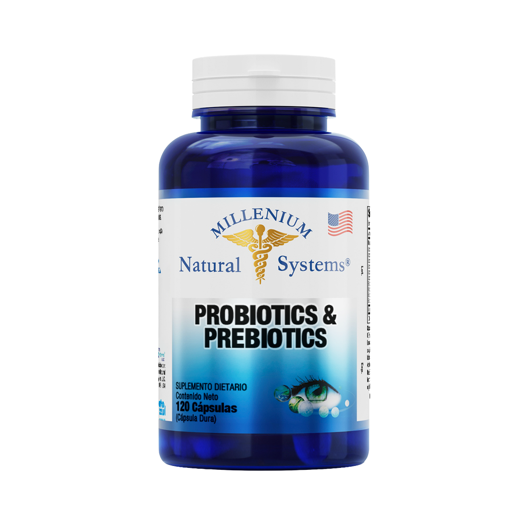 Probiotics y Prebiotics 120 Capsulas - Millenium Natural Systems