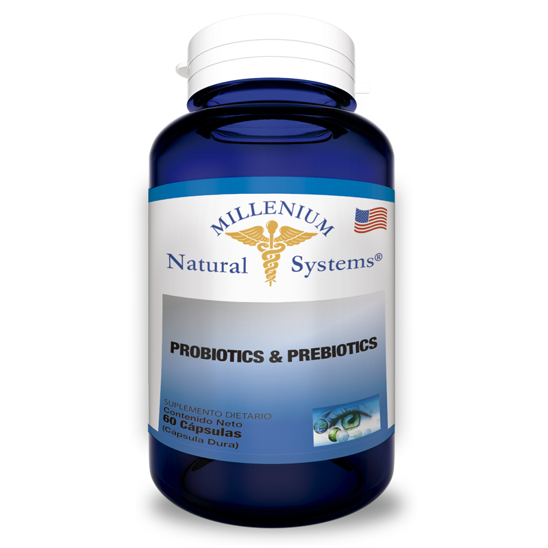 Probiotics y Prebiotics 60 Capsulas - Millenium Natural Systems