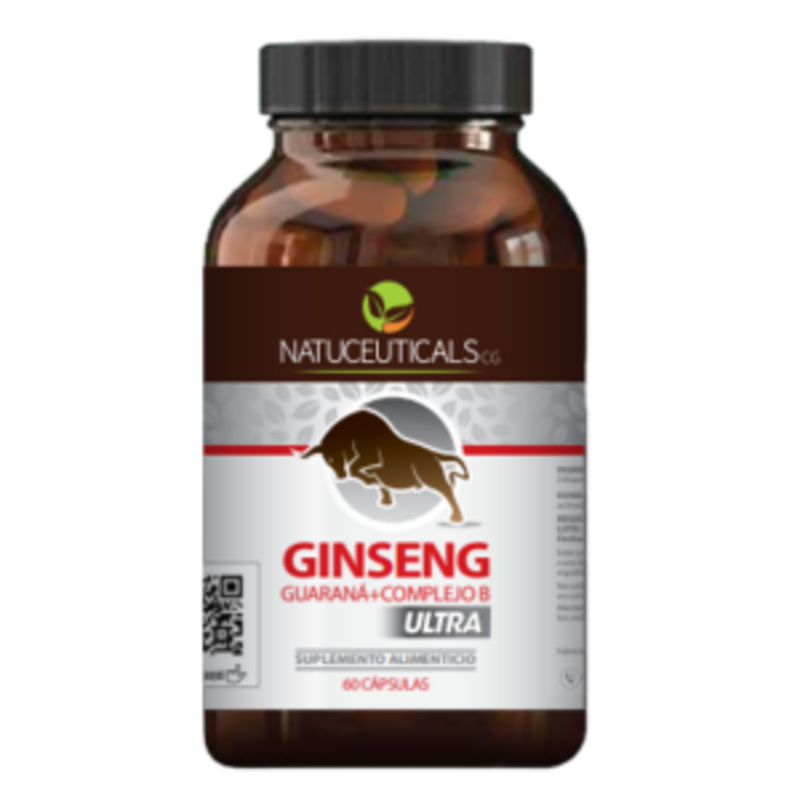 Ginseng, Guarana +Complejo B 60 Cápsulas - Natuceuticals