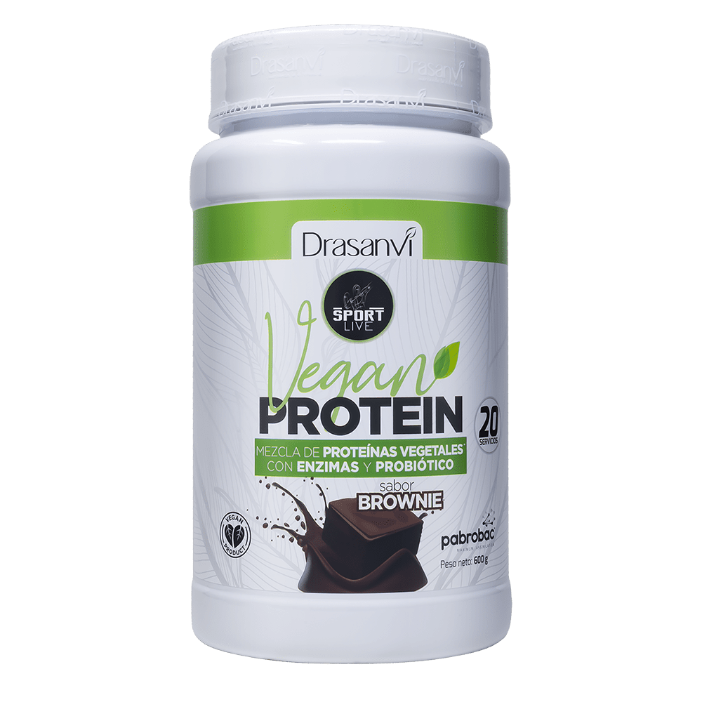 Proteína Vegana Brownie 600 g Sport Live. Drasanví