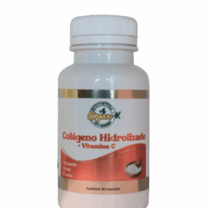 Colágeno Hidrolizado + Vitamina C  90 Capsulas - Organik