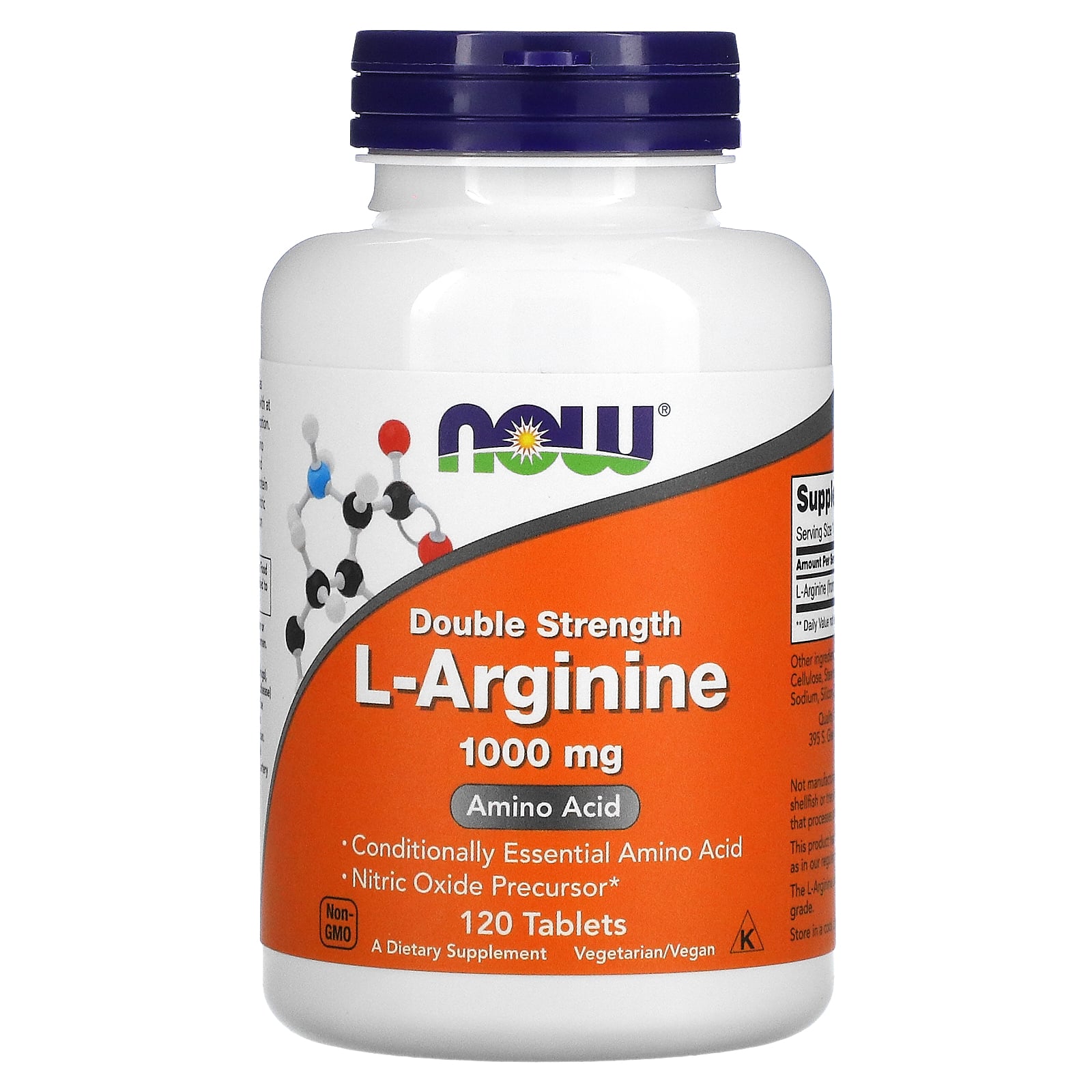 L-Arginine 1000mg 120 Tabletas - NOW Foods