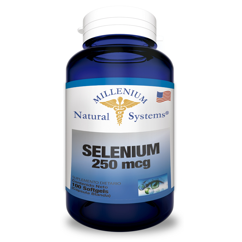 Selenium 250mcg 100 Softgels - Millenium Natural Systems