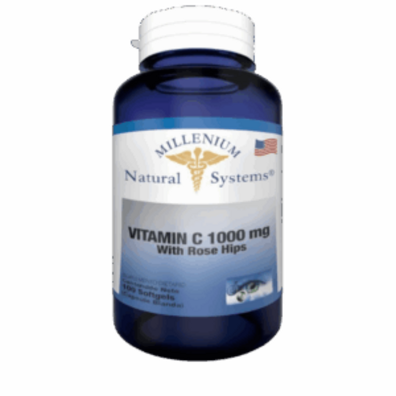 Vitamina C 1000mg con Rosa Mosqueta 100 softgels - Millenium Natural Systems