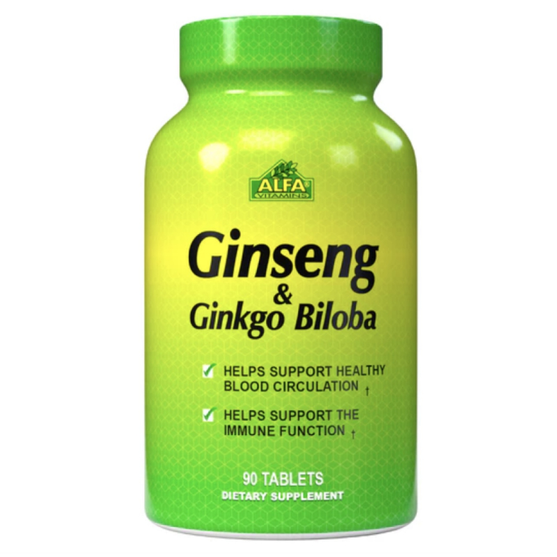 Ginseng y Ginko Biloba 90 Capsulas - ALFA VITAMINS