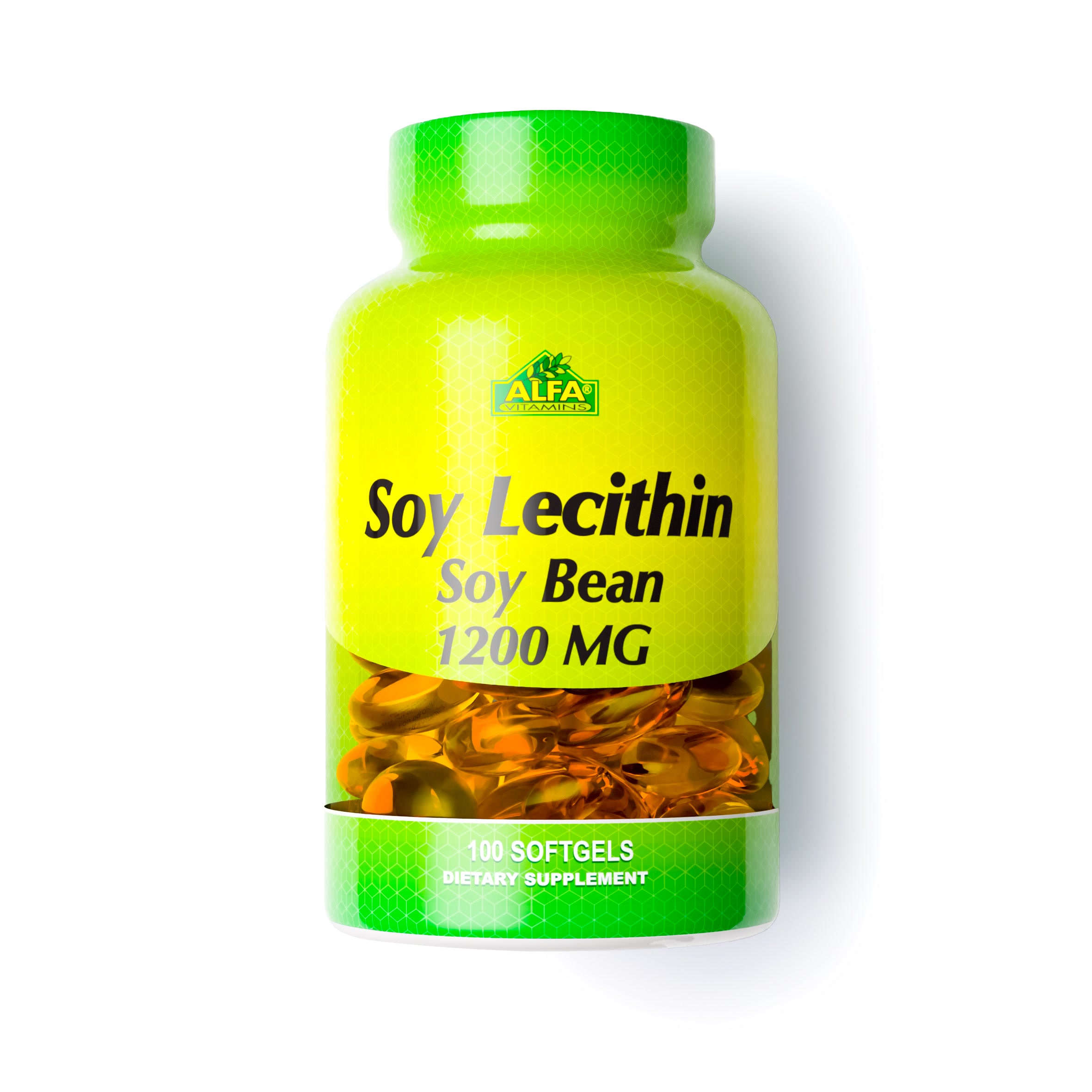 Soy Lecithin 1200mg 100 Softgels - ALFA VITAMINS