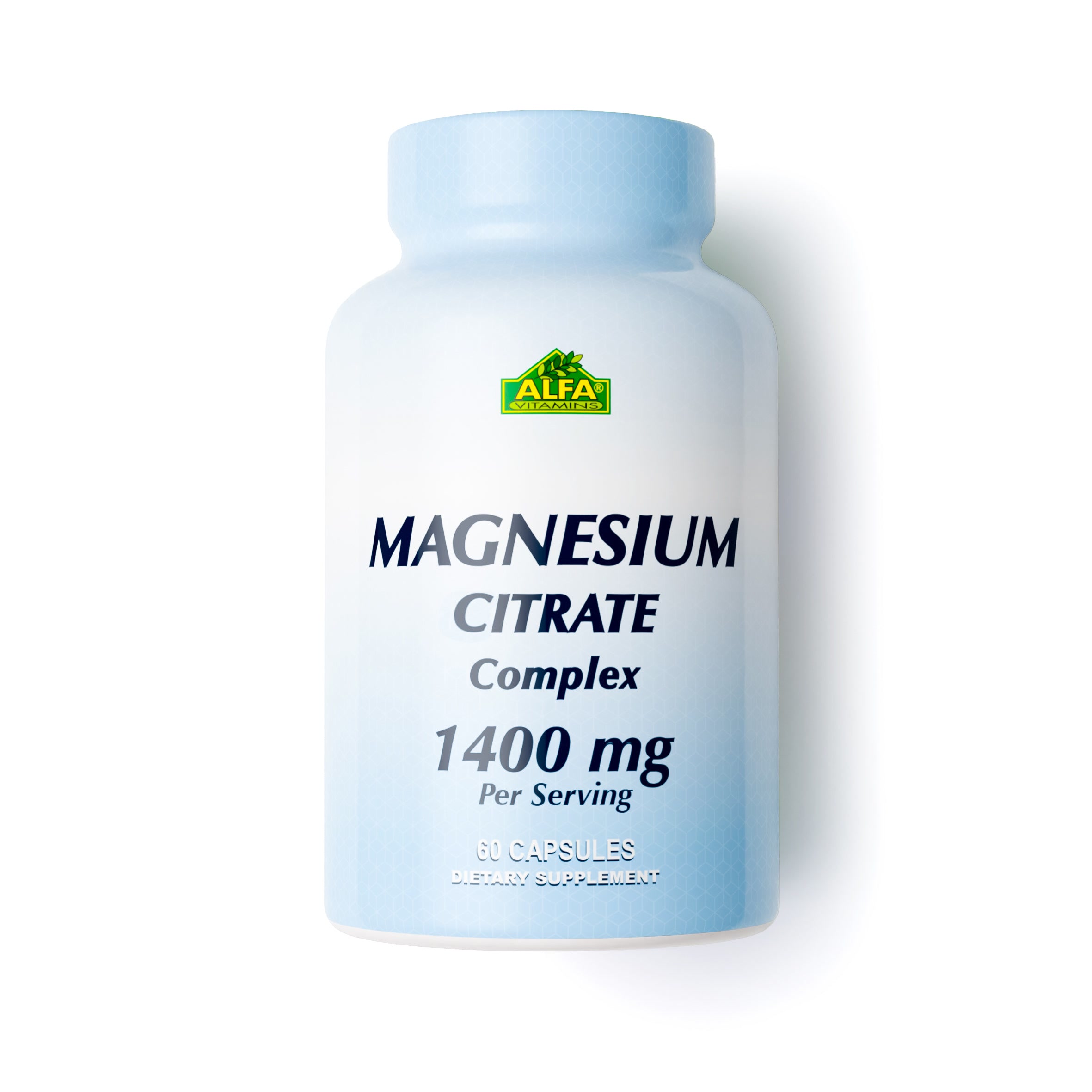 Magnesium Citrate Complex 1400mg 60 Capsulas - ALFA VITAMINS