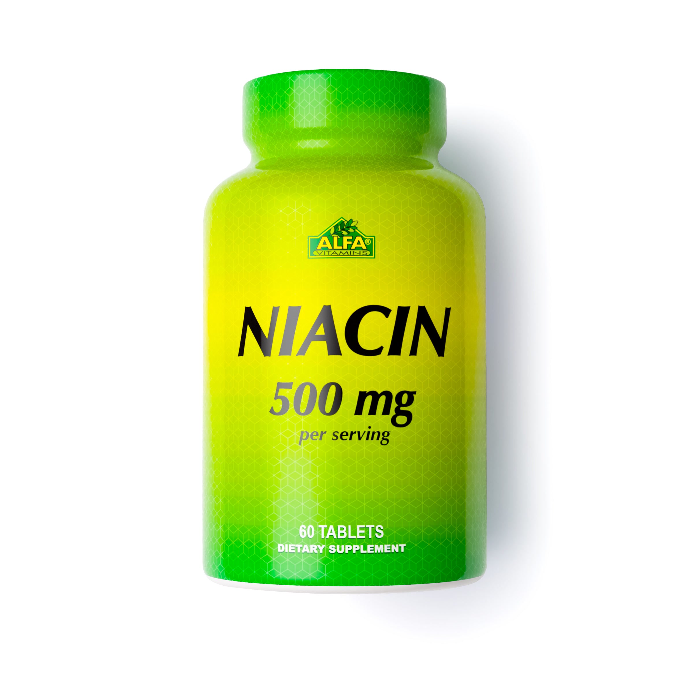 Niacin 500mg 60 Tabletas - ALFA VITAMINS