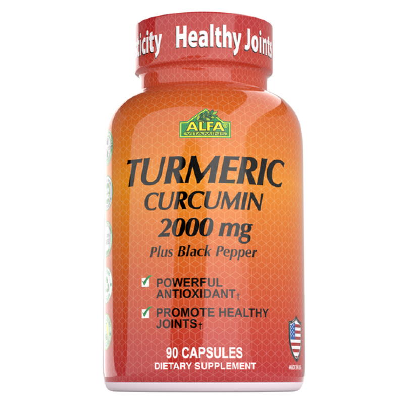 Turmeric Plus Black Pepper 2000mg 90 Capsulas - ALFA VITAMINS