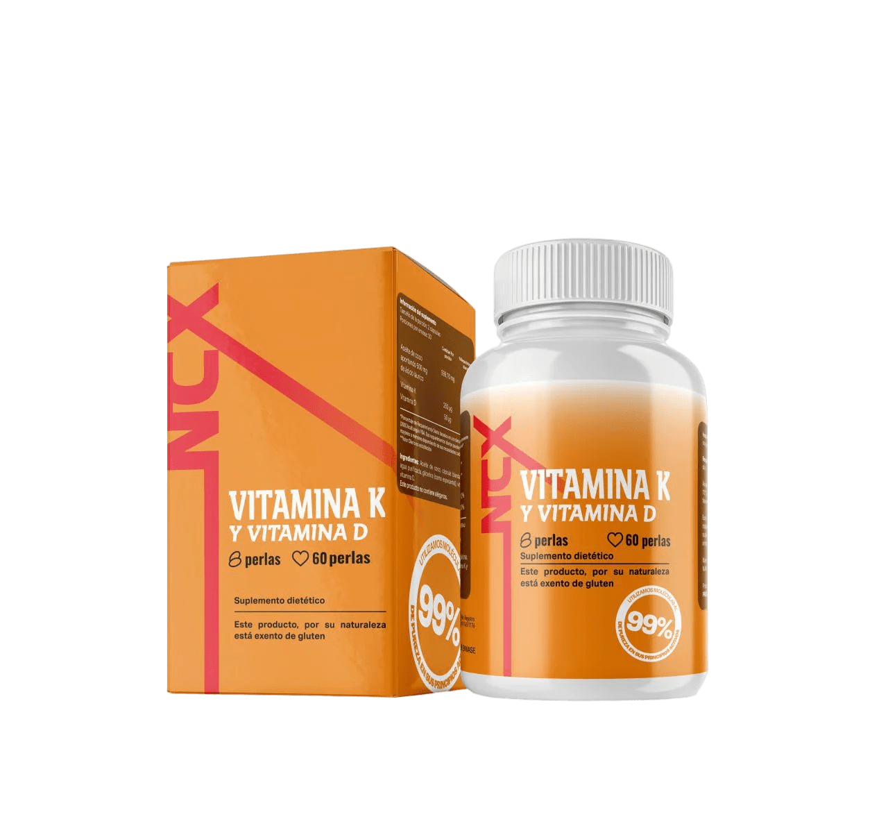 Vitamina K2 y Vitamina D3 60 Perlas - NCX