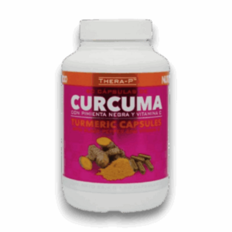 Curcuma con Pimienta Negra y Vitamina C 60 Cápsulas - THERA-P