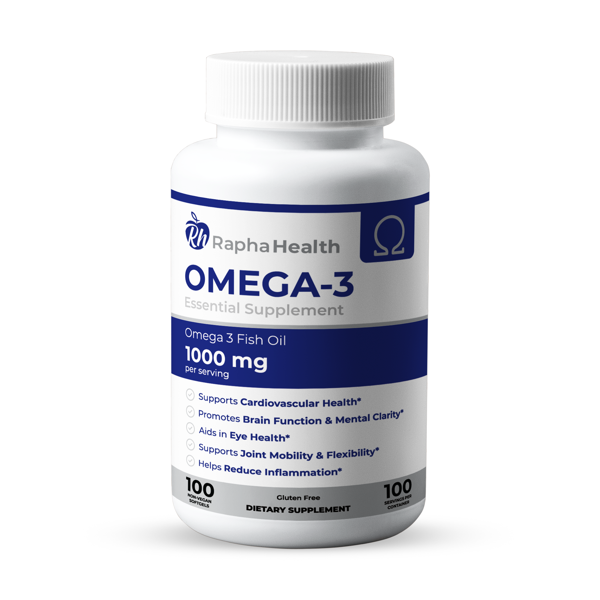 Omega 3 - Aceite de Salmón (1,300 mg) 120 Cápsulas Blandas - Rapha Health