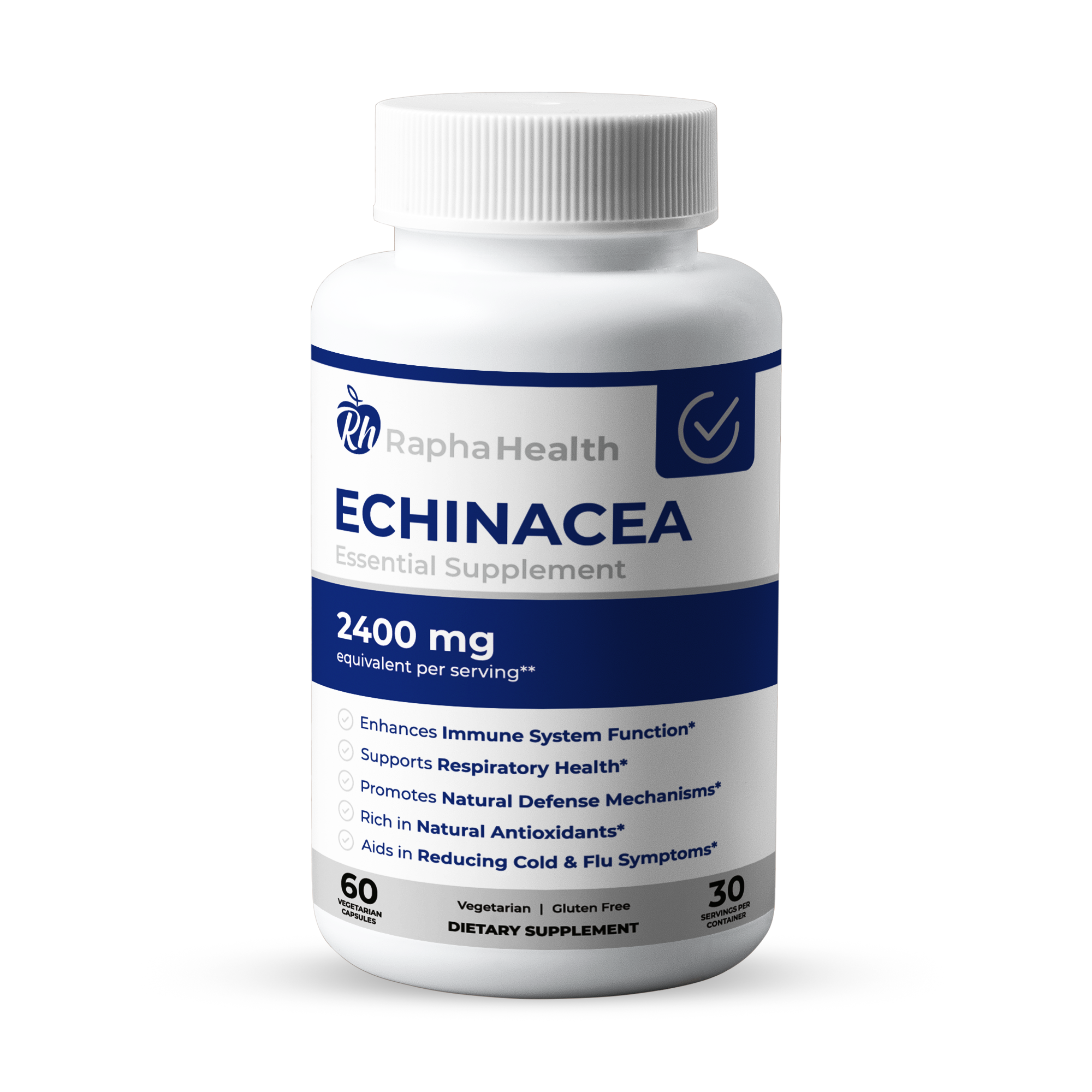 Equinacea con Zinc (1,000 mg) 120 Cápsulas Vegetarianas - Rapha Health