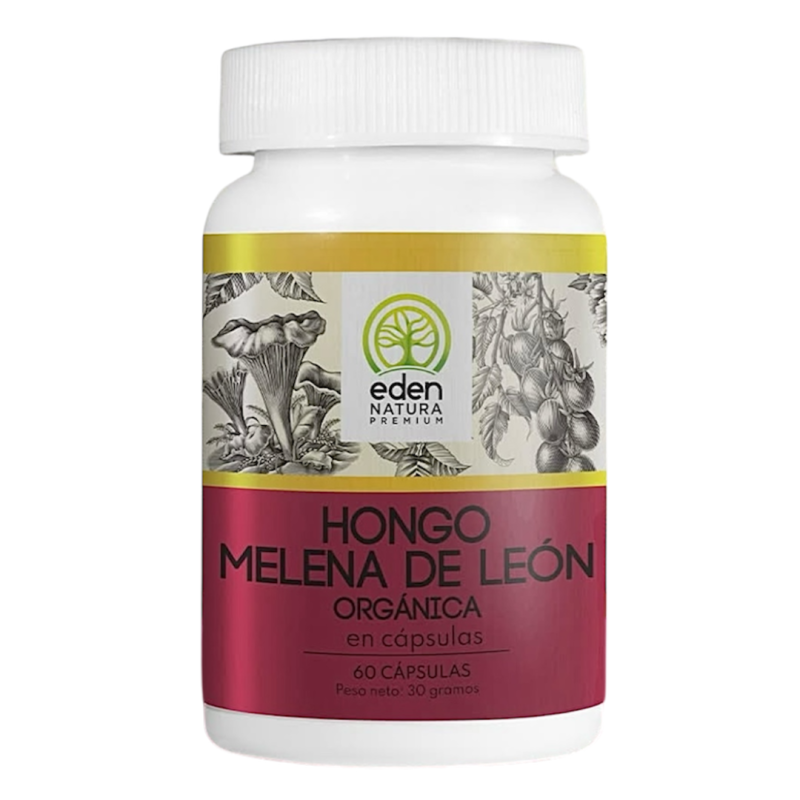 Hongo Melena de León Orgánica 60 Cápsulas - Eden Natura Premium