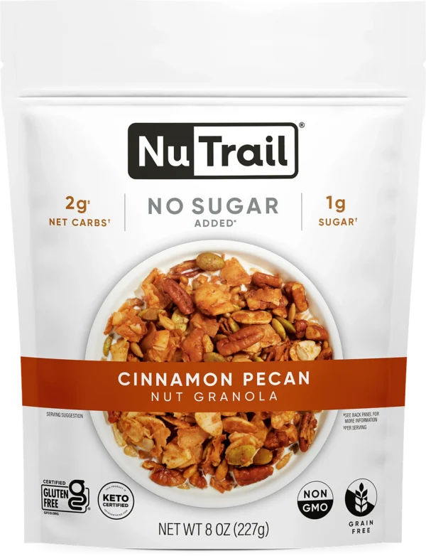 Granola NuTrail - Cinnamon Pecan - Granola de nueces sin azúcar añadida