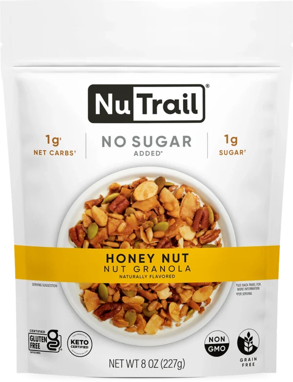 Granola NuTrail - Honey Nut - Granola de nueces sin azúcar añadida