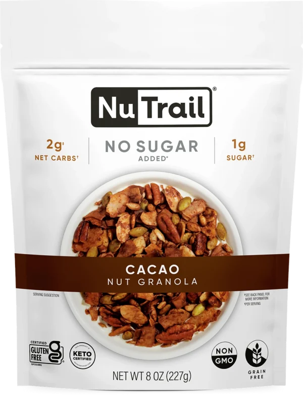 Granola NuTrail - Cacao - Granola de nueces sin azúcar añadida