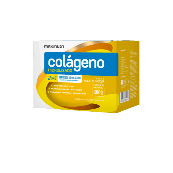 Colágeno Hidrolizado sabor maracuyá 30 sobres Maxinutri