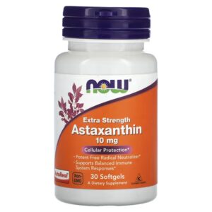 Astaxantina Now Extra Strength 10 mg - 30 cápsulas