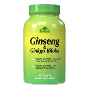 Ginseng y Ginko Biloba 90 Capsulas - ALFA VITAMINS